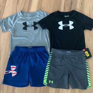 Under Armour 2T short sleeve short and shorts sets